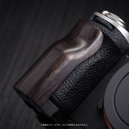 YUWOOD ウッドグリップ 一体型ベースプレート  SONY α7C II 専用 アルカスイス互換 黒檀