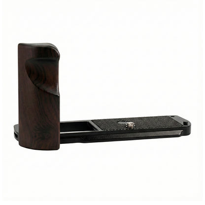 YUWOOD ウッドグリップ 一体型ベースプレート  SONY α7C II 専用 アルカスイス互換 黒檀