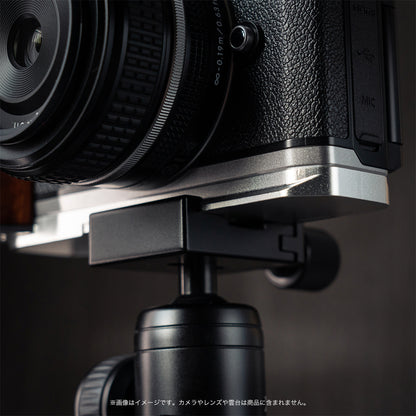 YUWOOD ウッドグリップ 一体型ベースプレート  Nikon Zfc 専用 アルカスイス互換 黒檀