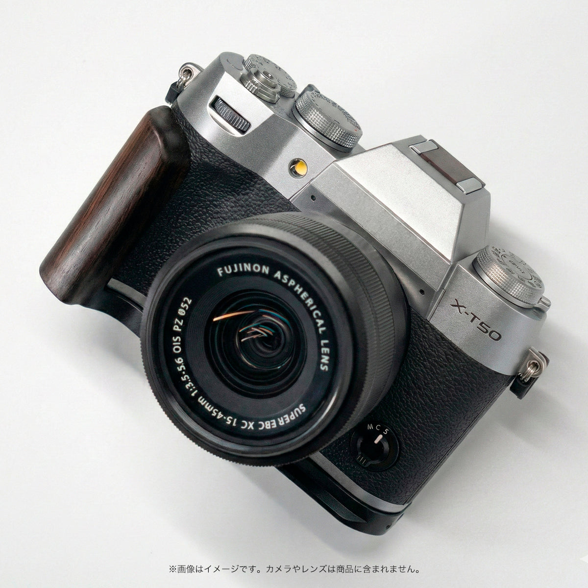 YUWOOD ウッドグリップ 一体型ベースプレート  FUJIFILM X-T50 専用 アルカスイス互換 黒檀