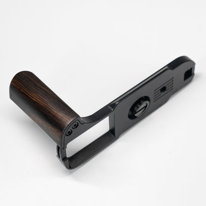 YUWOOD ウッドグリップ 一体型ベースプレート  FUJIFILM X-T50 専用 アルカスイス互換 黒檀
