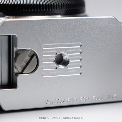 YUWOOD ウッドグリップ 一体型ベースプレート  FUJIFILM X-M5 専用 アルカスイス互換 黒檀