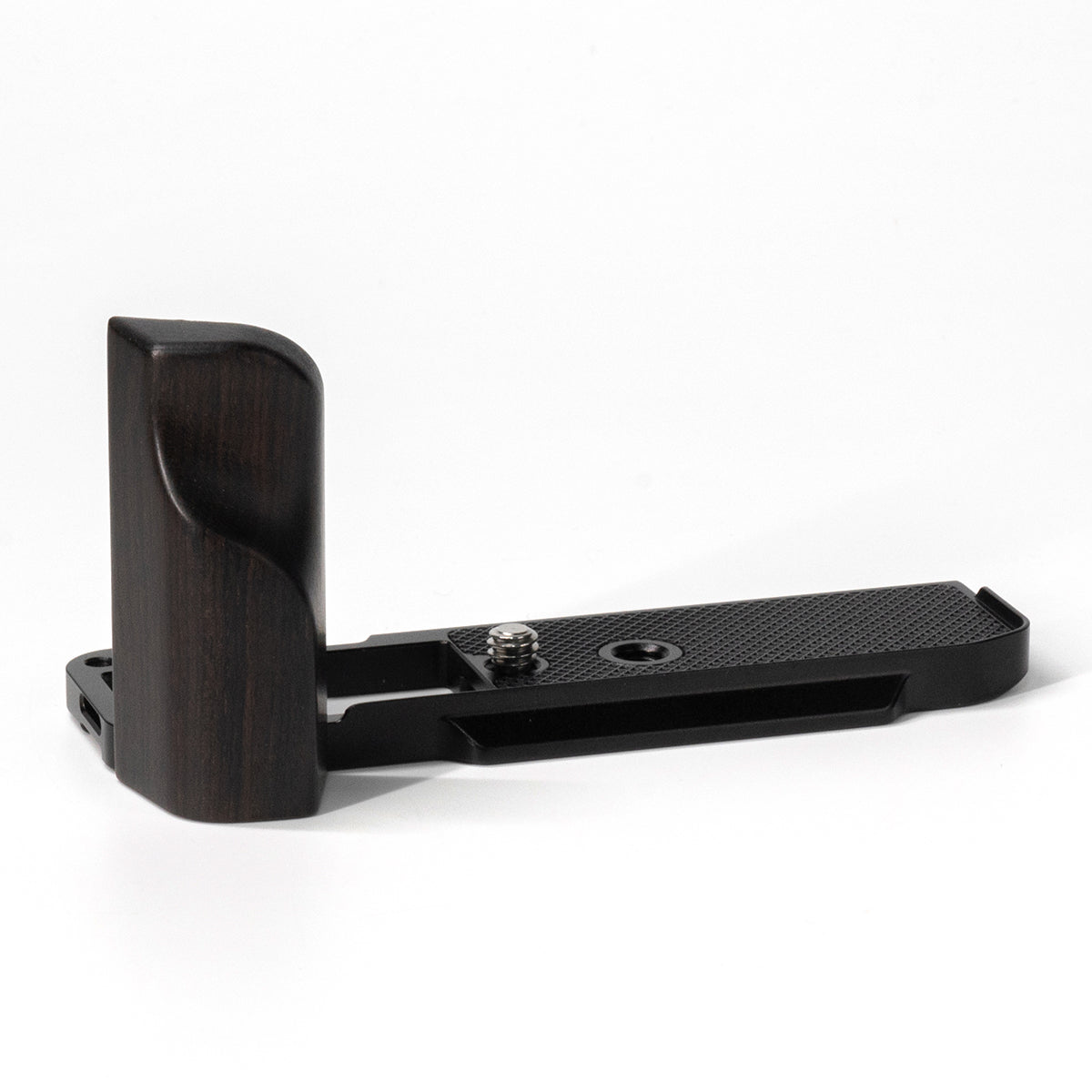 YUWOOD ウッドグリップ 一体型ベースプレート  FUJIFILM X-M5 専用 アルカスイス互換 黒檀