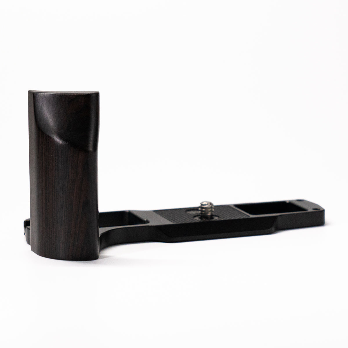YUWOOD ウッドグリップ 一体型ベースプレート OM SYSTEM OM-5 Mark II 専用 アルカスイス互換 黒檀