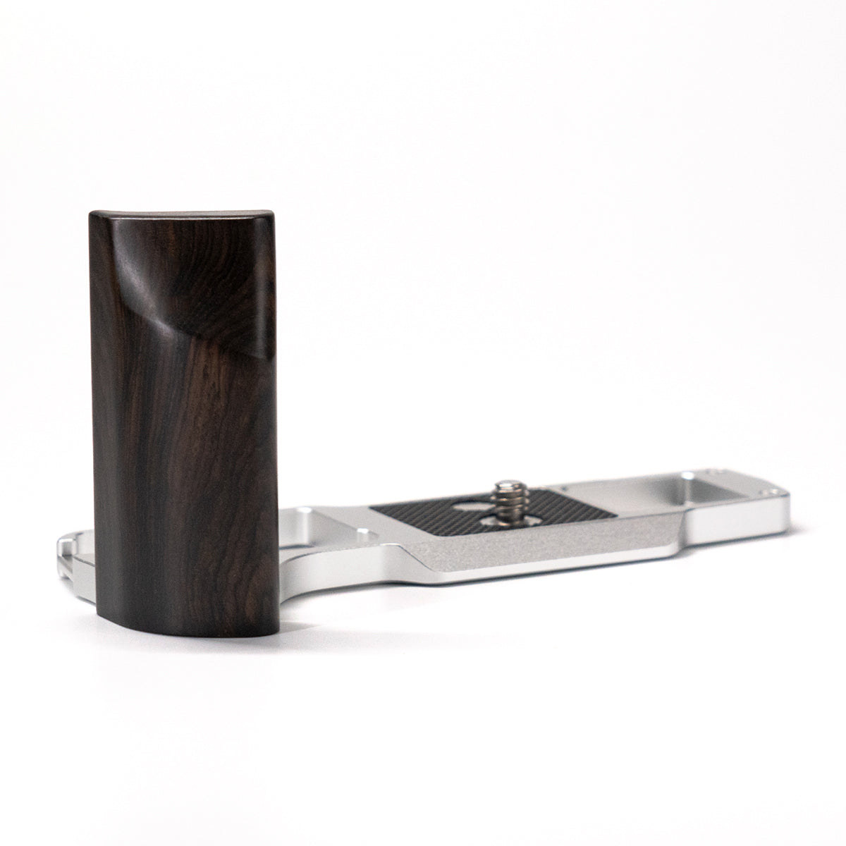 YUWOOD ウッドグリップ 一体型ベースプレート OM SYSTEM OM-5 Mark II 専用 アルカスイス互換 黒檀