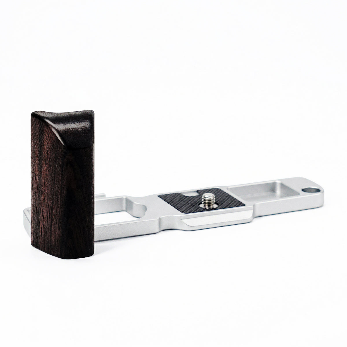 YUWOOD ウッドグリップ 一体型ベースプレート OM SYSTEM OM-3 専用 アルカスイス互換 黒檀