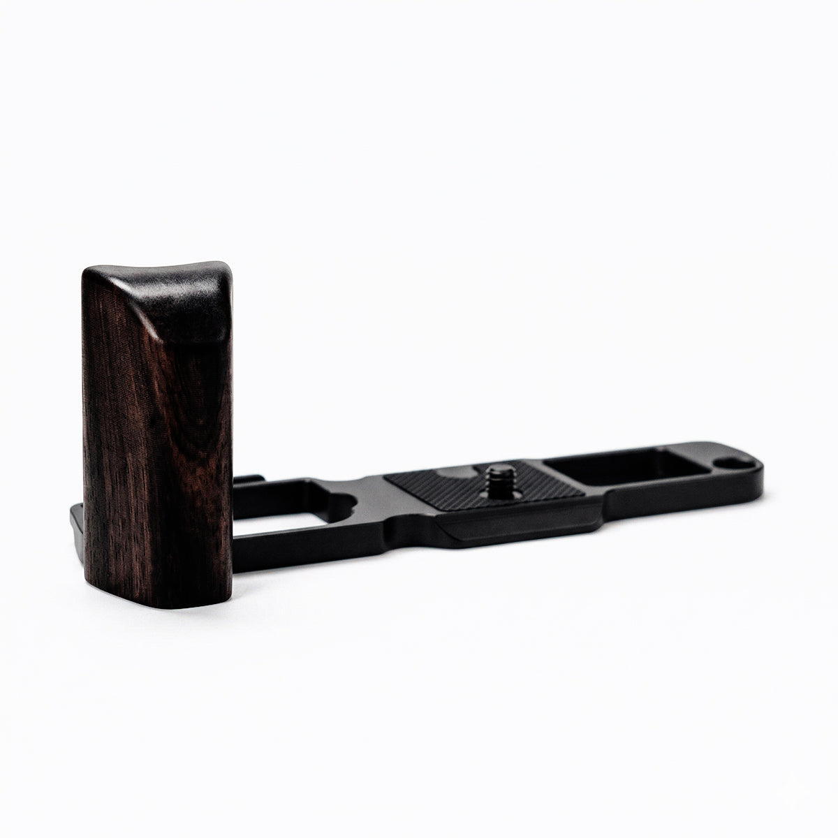 YUWOOD ウッドグリップ 一体型ベースプレート OM SYSTEM OM-3 専用 アルカスイス互換 黒檀