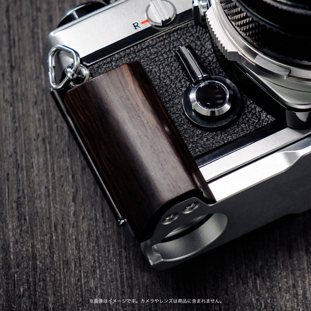 YUWOOD ウッドグリップ 一体型ベースプレート OLYMPUS OM-1／OM-2／OM-3／OM-4／Tiシリーズ フィルム一眼 専用 アルカスイス互換 黒檀