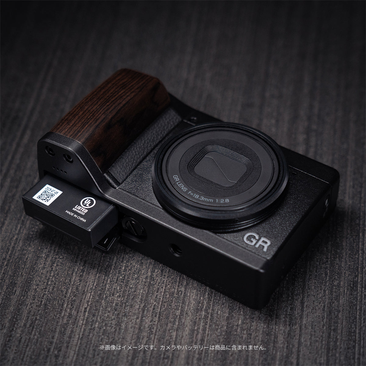 YUWOOD ウッドグリップ 一体型ベースプレート RICOH GR IV 専用 黒檀