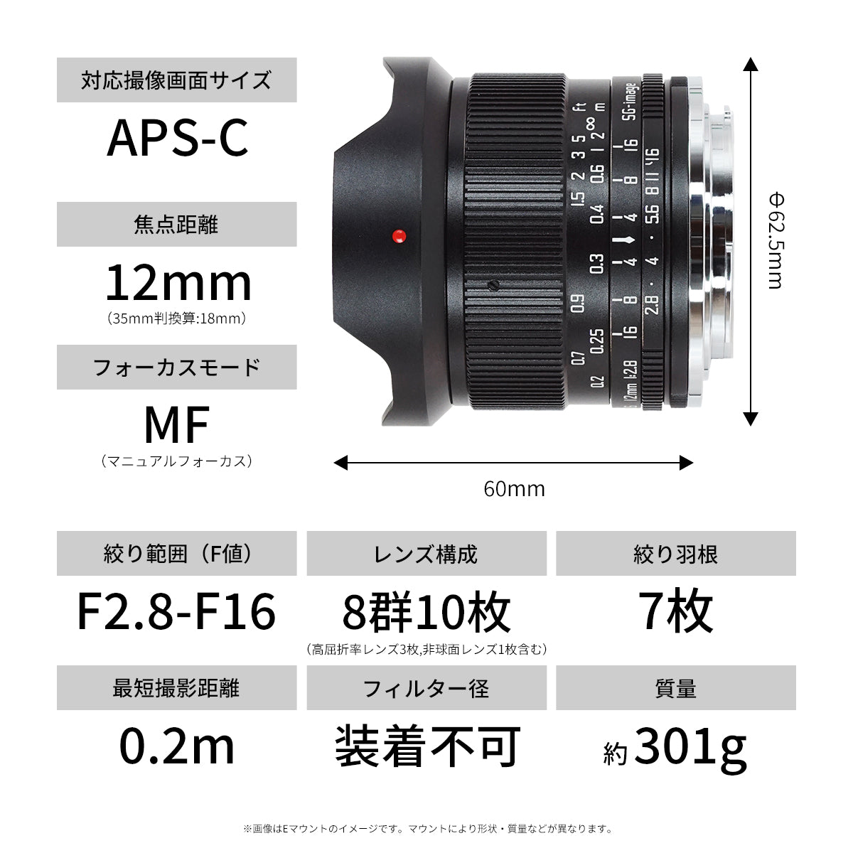 SG-image 12mm F2.8
